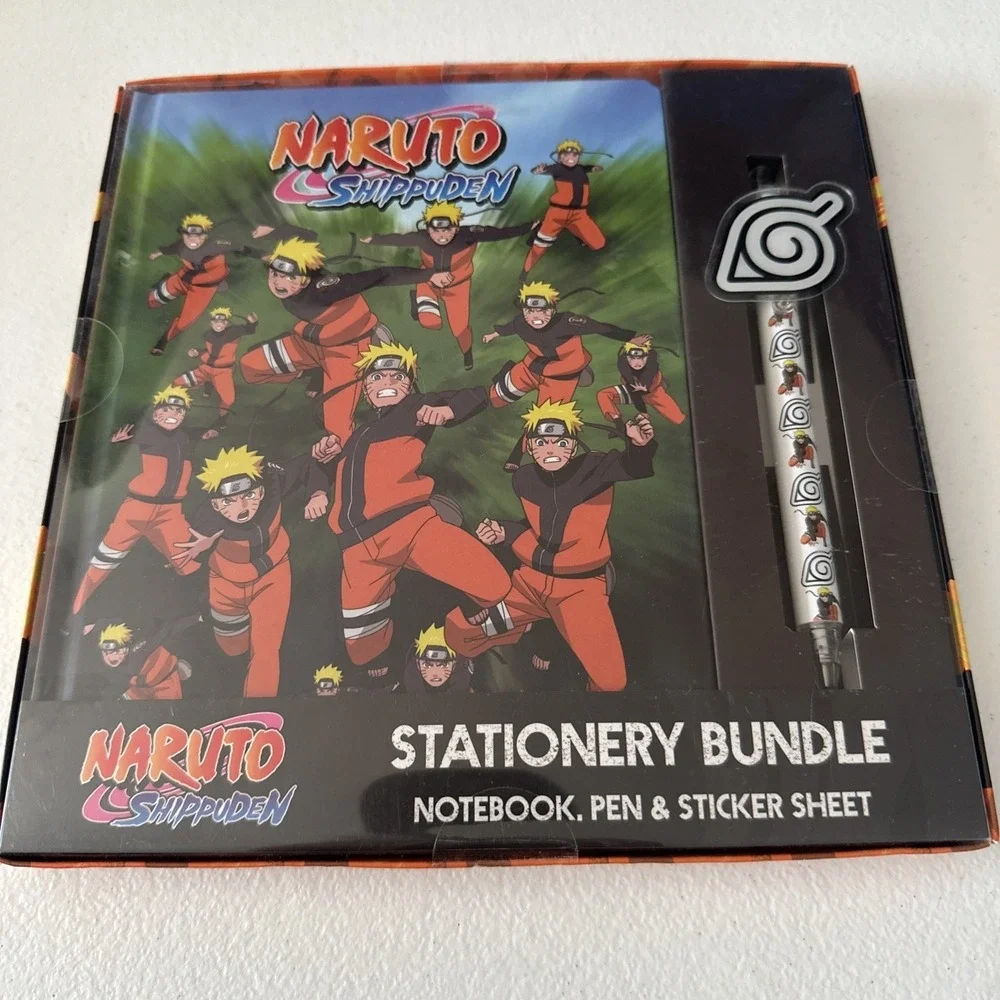 Naruto Shippuden Stationery Bundle Notebook Pen‎ Topper Holographic Sticker